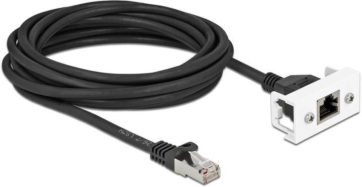 Actual product image Delock Network extension cable for Easy 45 module S/FTP RJ45 male to RJ45 female Cat.6A 5 m black (S/FTP, CAT6a, 5 m)