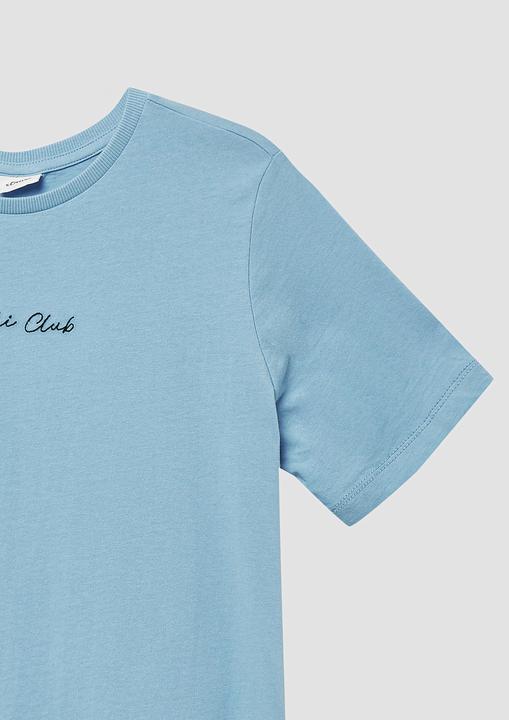 Produktbild S.Oliver T-Shirt T-Shirt mit Stickerei und Rücken-Print (170, 176)