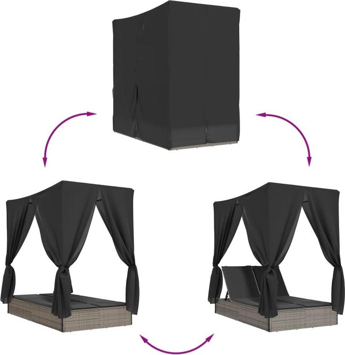 Actual product image vidaXL Doppel-Sonnenliege (114 cm)
