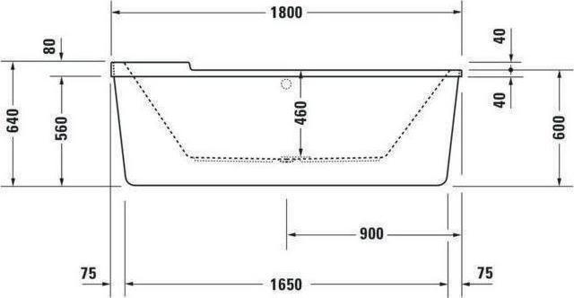 Image du produit Duravit Baignoire balnéo ovale STARCK 170 l 180x80 we 2 RS Système Combi P (170 l, 180 cm, 80 cm)