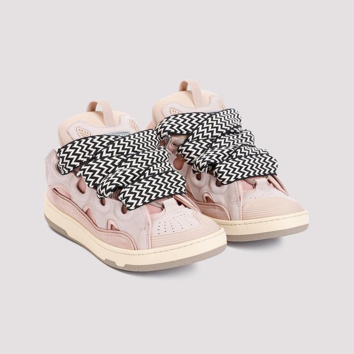 Produktbild Lanvin curb sneakers in white and pink leather (39)