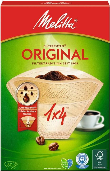 Melitta Sacs filtres 1x4 paquet 80 pièces