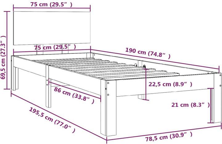Image du produit vidaXL Primula (75 x 190 cm)