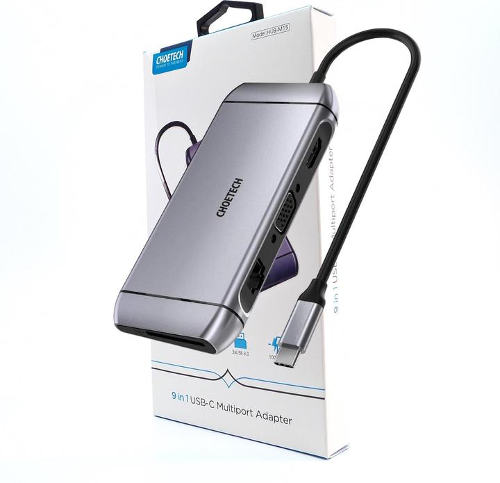 Immagine prodotto Choetech HUB-M15 (USB-C, 9 porte)
