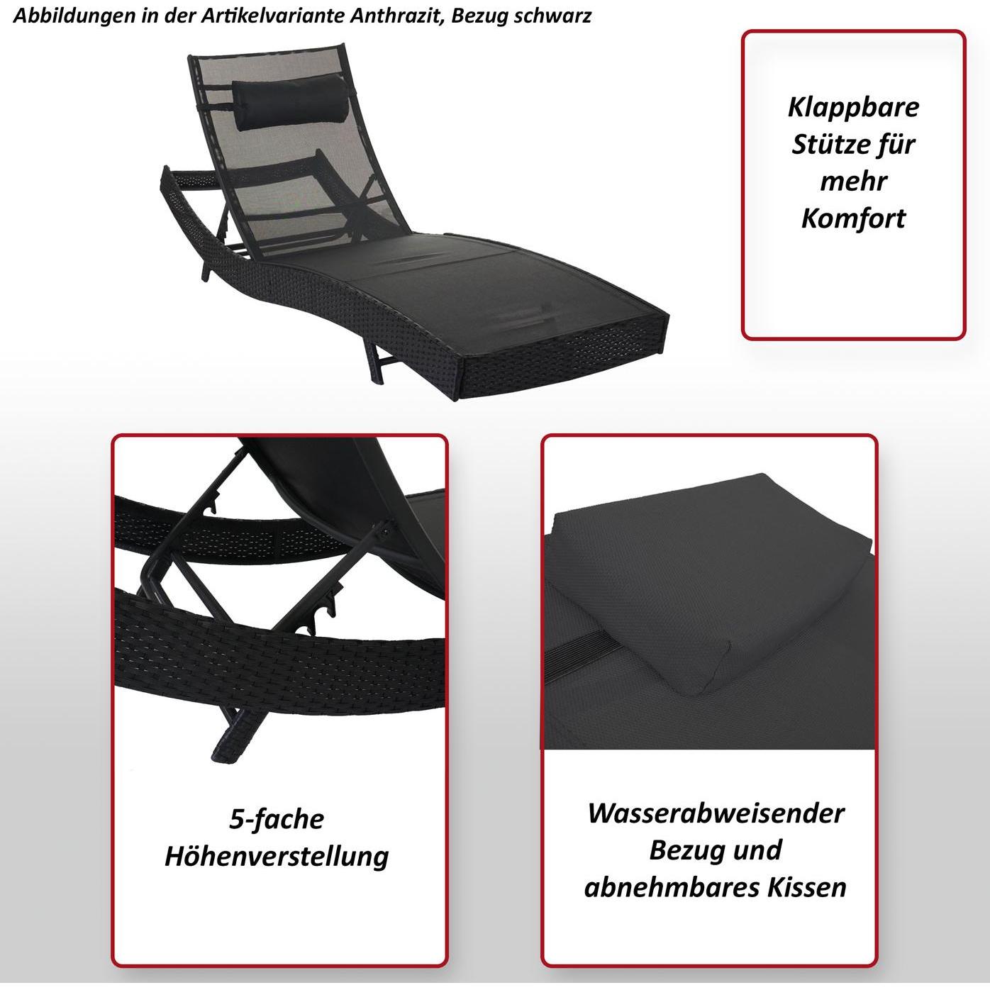 Thumbnail - MCW, Liegestuhl, Phoenix (220 cm)