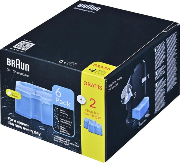 Actual product image Braun Braun CCR 6+2 shaver cleaning station refill cartridges (8 x)