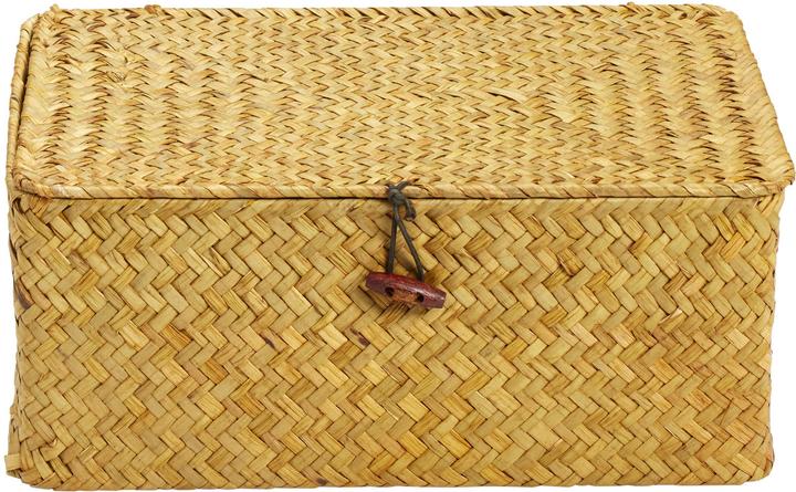 Diaqua Straw Storage Box 29 x 19 x 13 cm, Nature (29 cm, 7.16 l, 1x)