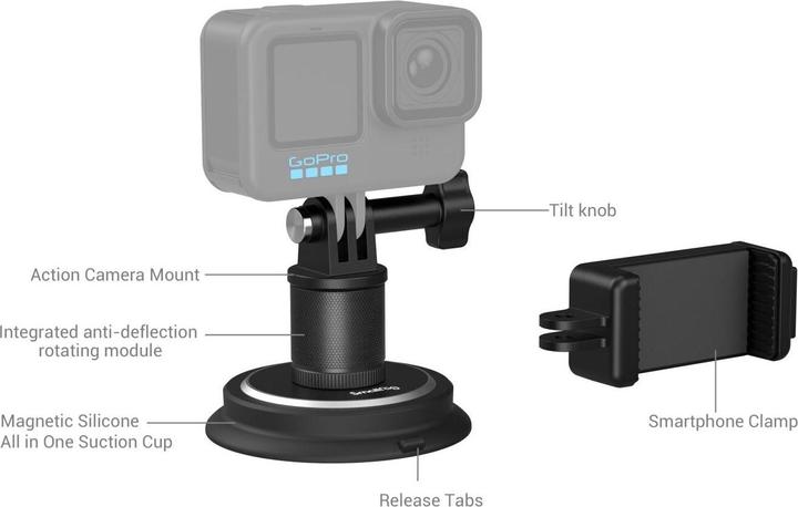 Immagine prodotto SmallRig Supporto a ventosa per action camera, tipo accessorio