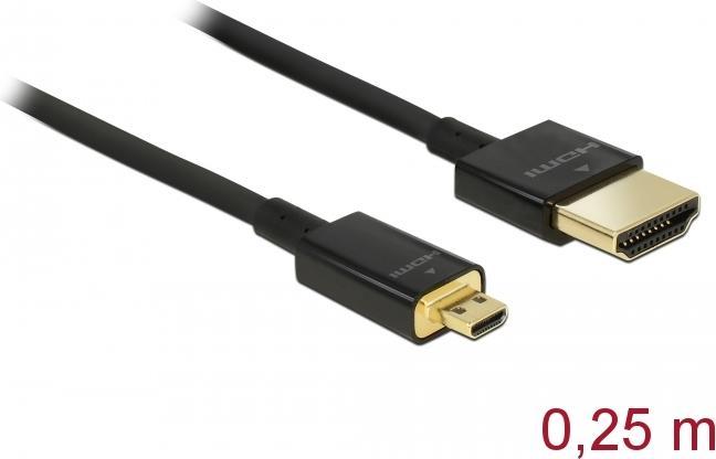 Produktbild Delock HDMI (Typ A) – micro HDMI (Typ D) (0.15 m, HDMI)