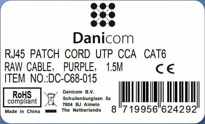 Produktbild Dsit CAT 6 Netzwerkkabel U/UTP (CAT6, 1.50 m)