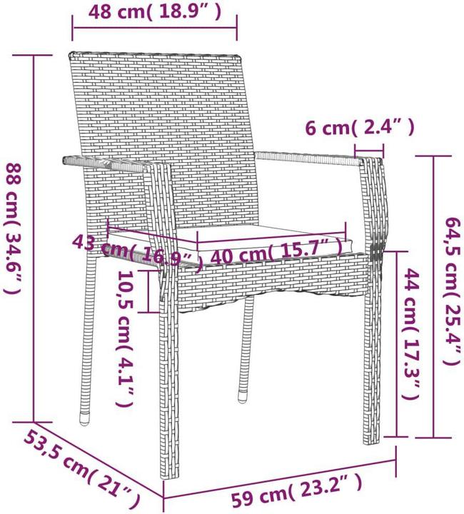 Produktbild vidaXL Garten Essgruppe