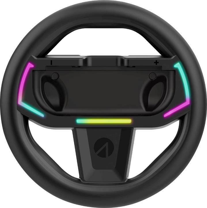 Actual product image Stealth Light-Up Joy-Con Racing Wheel (Switch)