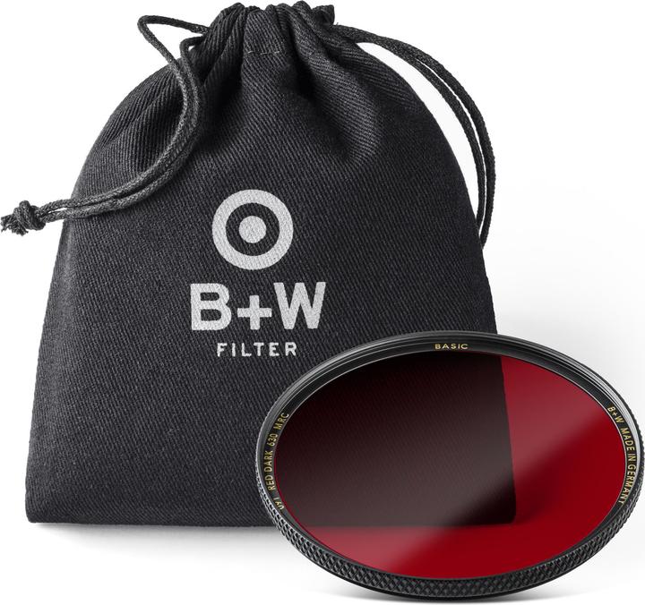 Actual product image B+W 091 Red filter dark 630, MRC/Basic 40.5mm (40.50 mm, Colour filters)