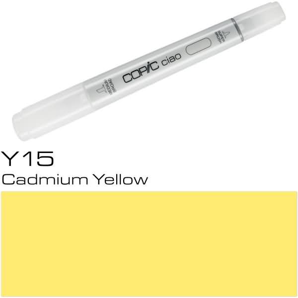 Actual product image Copic Ciao Type Y - 15 (Y15 - Cadmium Yellow, 1 x)