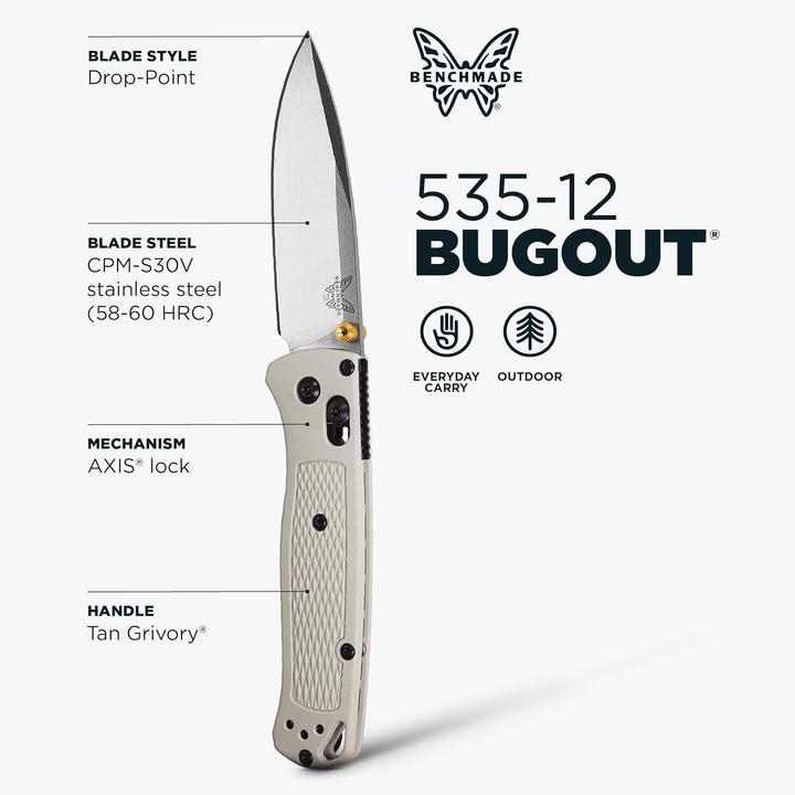 Immagine prodotto Benchmade Bugout Tan (8.50 cm)
