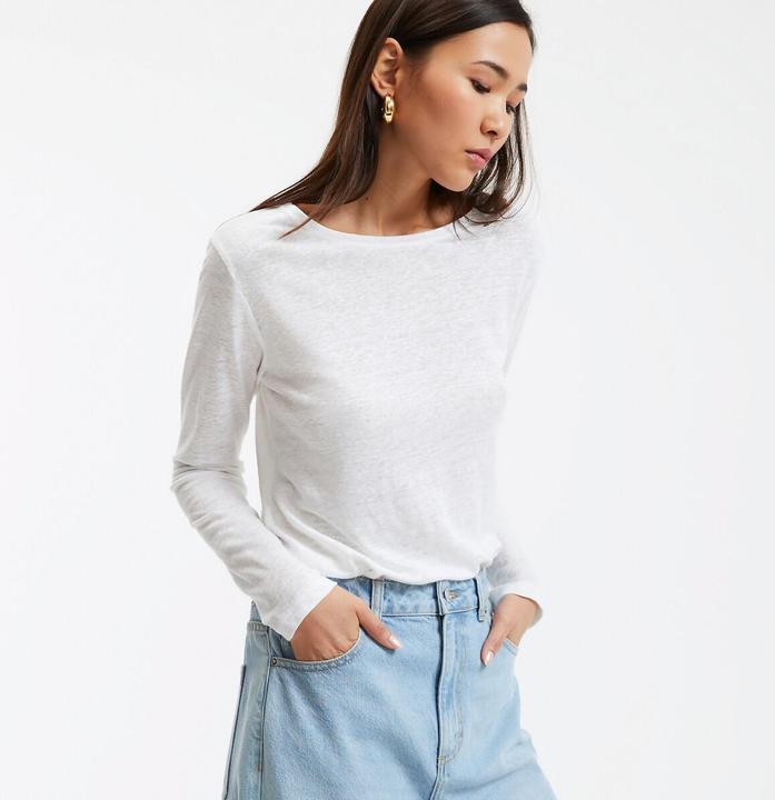 Produktbild La Redoute Collections Shirt mit rundem Ausschnitt (XS)