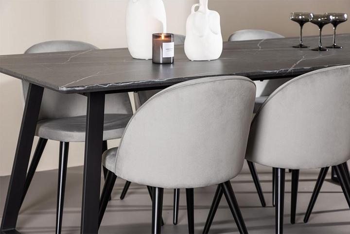 Actual product image Ebuy24 Dining set Malaga dark (MDF, Steel)