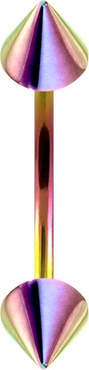 Produktbild Star Piercing Micro Banane farbig mit zwei Cones (ohne Messing, Chirurgenstahl 316L)