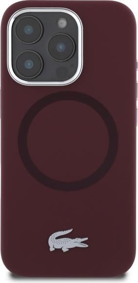 Actual product image Lacoste LCHMP16XSMAR iPhone 16 Pro Max 6.9" bordeaux hardcase Silicone Croco Logo MagSafe (Apple iPhone 16 Pro Max)
