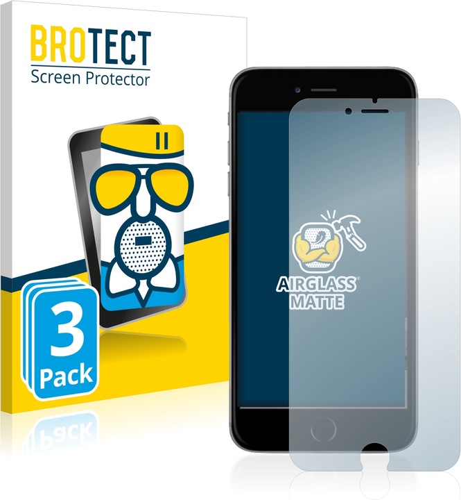 Produktbild BROTECT AirGlass Panzerglasfolie Matt (3 Stück, Apple iPhone 6s Plus)