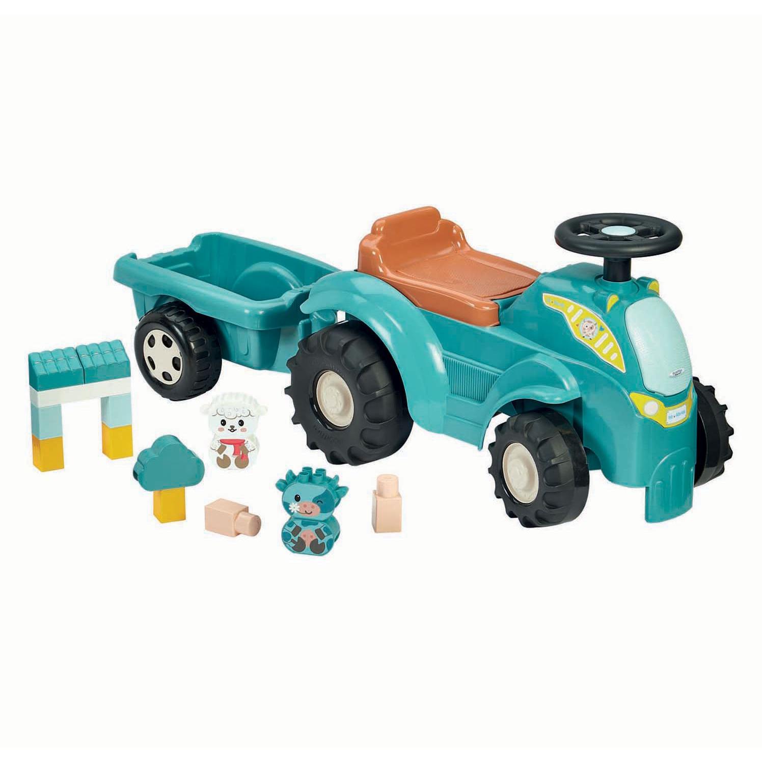 Ecoiffier ferngesteuerter Traktor mit Anhänger - 15 Stück.