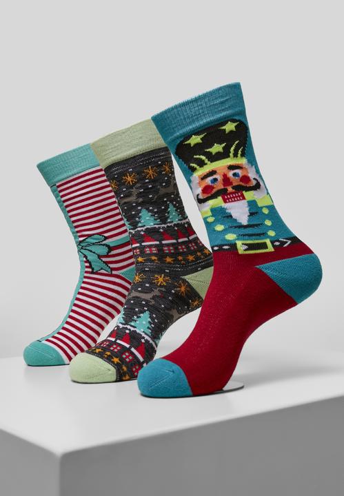 Immagine prodotto Urban Classics Christmas Nutcracker Socks 3-Pack (confezione da 3, 35 - 38)