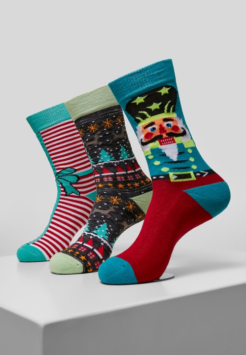 Produktbild Urban Classics Christmas Nutcracker Socks 3-Pack (3er Pack, 39 - 42)