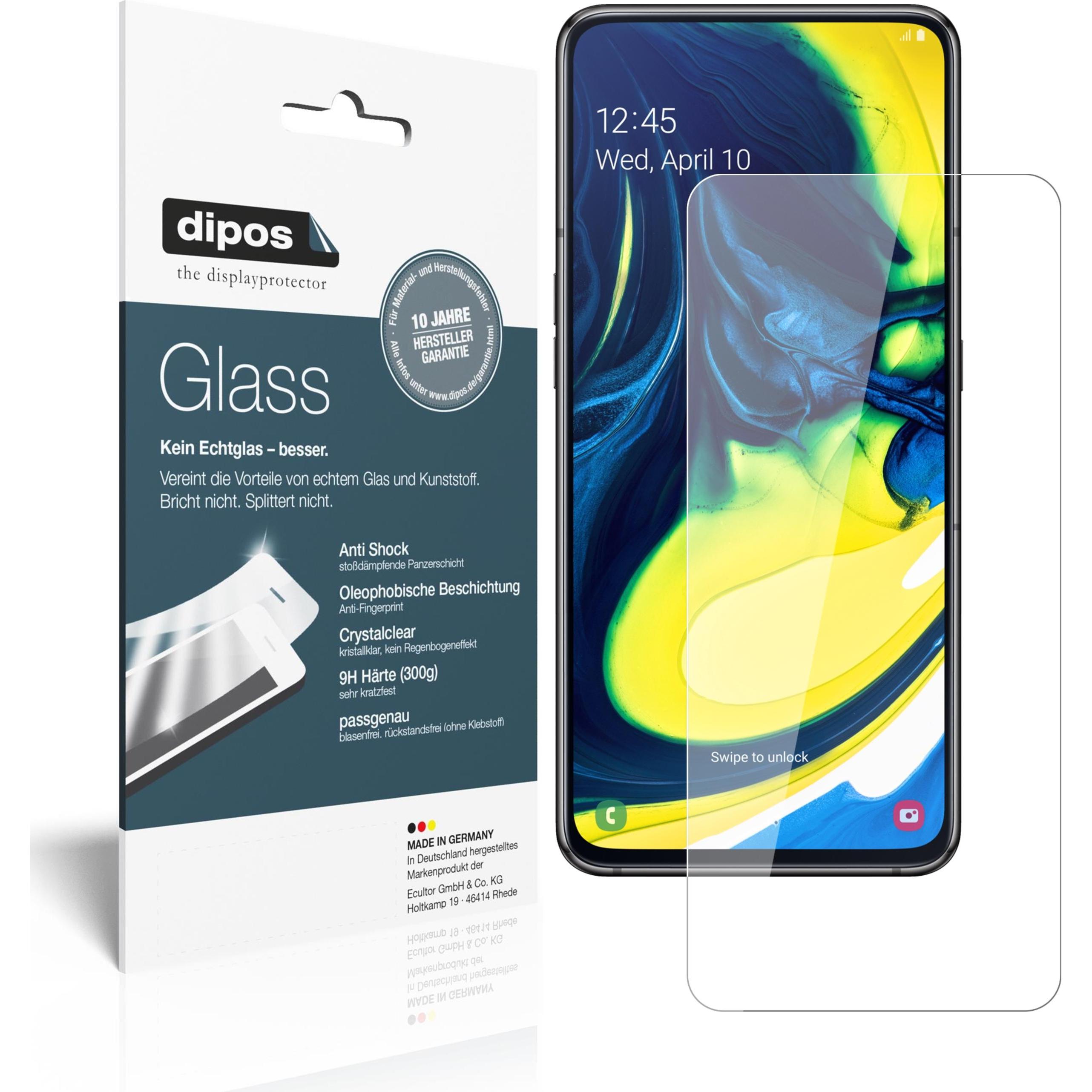 Thumbnail - Dipos Displayschutz Anti-Shock (2 Stück, Samsung Galaxy A80), Smartphone Schutzfolie, Transparent