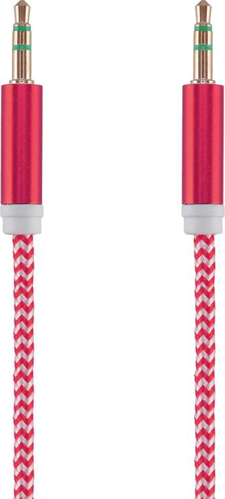 Actual product image Tellur Basic audio cable aux 3.5mm jack 1m red (1 m, 3.5mm jack (AUX))