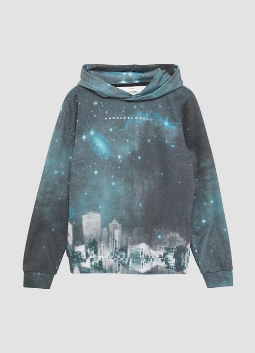 Produktbild s.Oliver Sweatshirt Hoodie mit All-over-Print (158, 164)