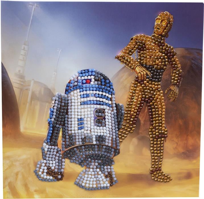 Actual product image Craft Buddy R2-D2 & C-3PO, Card 18x18cm Crystal Art