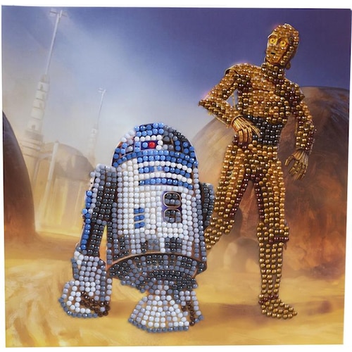 Craft Buddy R2-D2 & C-3PO, Karte 18x18cm Crystal Art