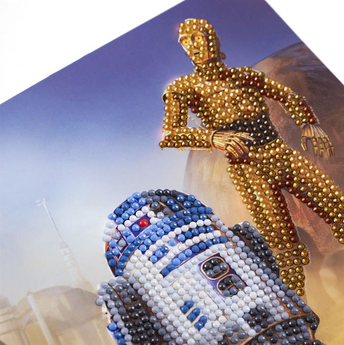 Actual product image Craft Buddy R2-D2 & C-3PO, Card 18x18cm Crystal Art