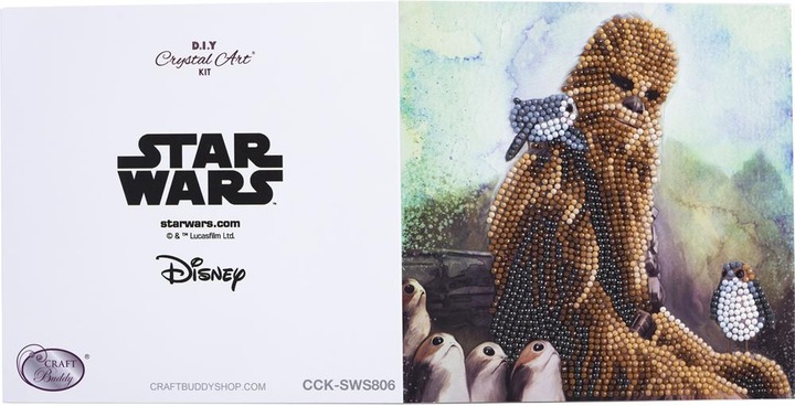 Actual product image Craft Buddy Chewbacca, Card 18x18cm Crystal Art