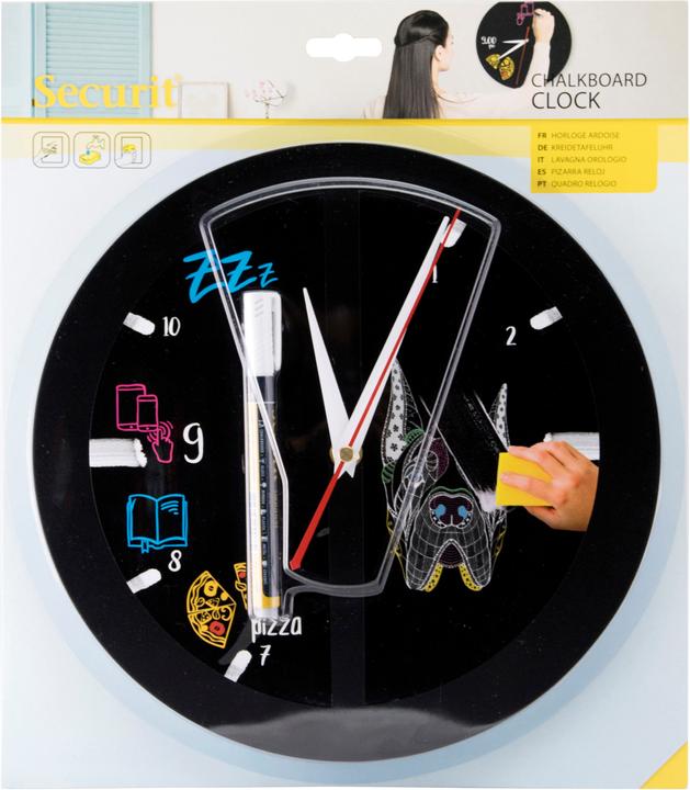 Produktbild Securit Kreidetafel SILHOUETTE "Uhr" (29 cm)
