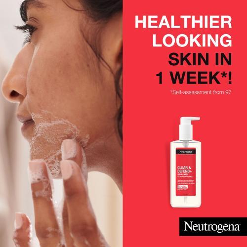 Image du produit Neutrogena Clear & Defend + Facial Wash (Chiffons de nettoyage, 200 ml)