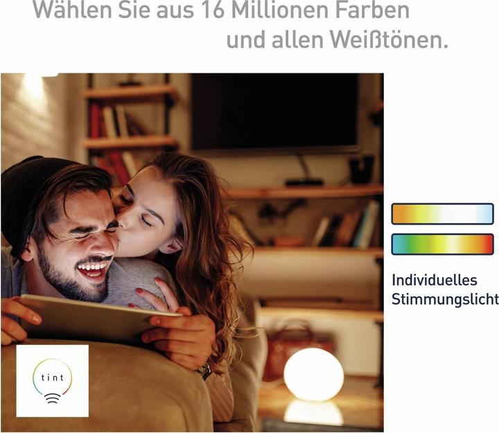 Produktbild Müller Licht LED Globelampe dimmbar G120 E27/15W(100W) 1520 lm 1800- 6500 K warmweiss- tageslichtweiss + RGB (E27, 15 W, 1520 lm, 1 x, F)