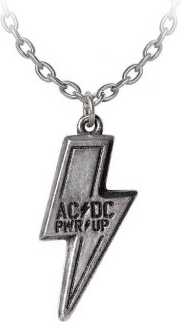 Produktbild AC/DC Schein Halskette mit Anhänger Power Up Englischer Zinn Logo (100% Pewter)