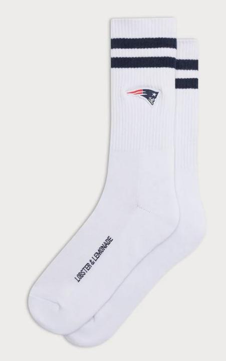 Lobster & Lemonade New England Patriots Stripes Sport Socks white 35-40