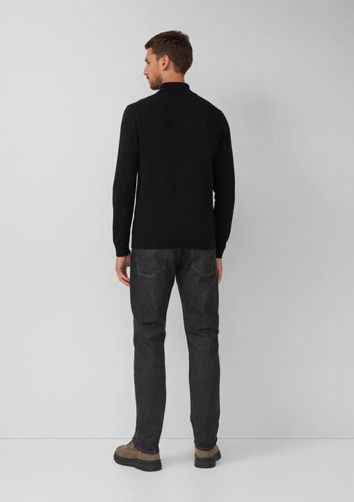 Produktbild s.Oliver Strickpullover Rollkragenpullover aus reiner Baumwolle (M)