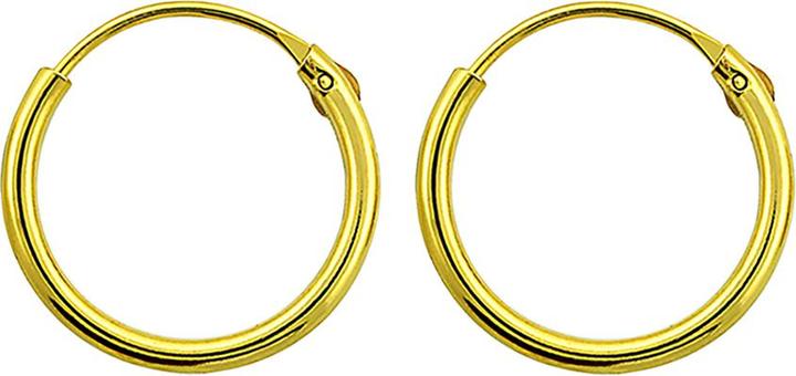 Star Piercing Ohrring 18k vergoldet rund (925 Sterlingsilber, ohne Messing)