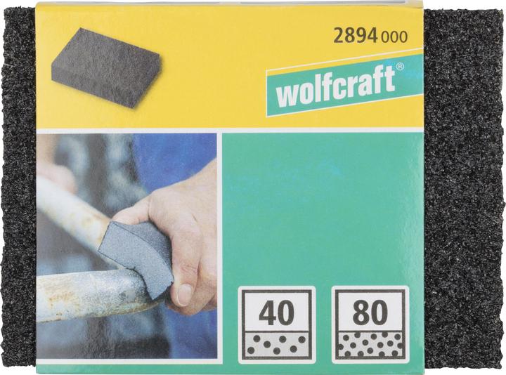 Actual product image wolfcraft Sanding Block, grain 80 / 120 (P80, P120)