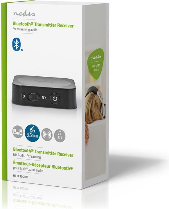 Image du produit Nedis Émetteur-récepteur Bluetooth Entrée de connexion de l'émetteur-récepteur Bluetooth : 1x AUX Connect (Emetteur & Récepteur)