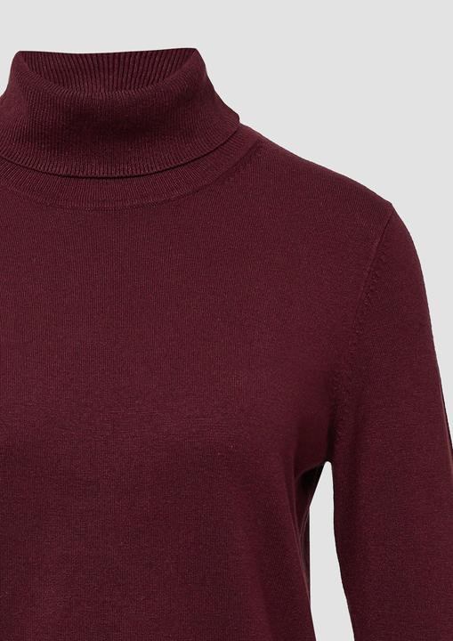 Produktbild s.Oliver Strickpullover Feinstrickpullover aus Viskosemix mit Rollkragen (48)