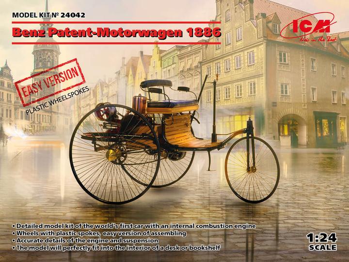 Immagine prodotto ICM Auto a motore con brevetto Benz 1886 (versione EASY = raggi delle ruote in plastica)