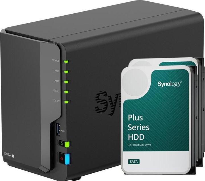 Synology DS224+ (2 x 4 TB, Synology HAT 33xx)