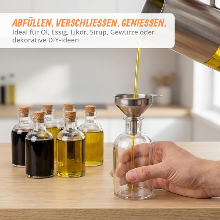 Produktbild Relaxdays 8x Glasflaschen-Set (8 Stk., 0.15 l)