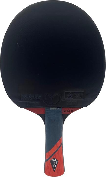 Actual product image Butterfly Dimitrij Ovtcharov Black Tischtennisschläger mit ITTF Belag & Tischtennishülle