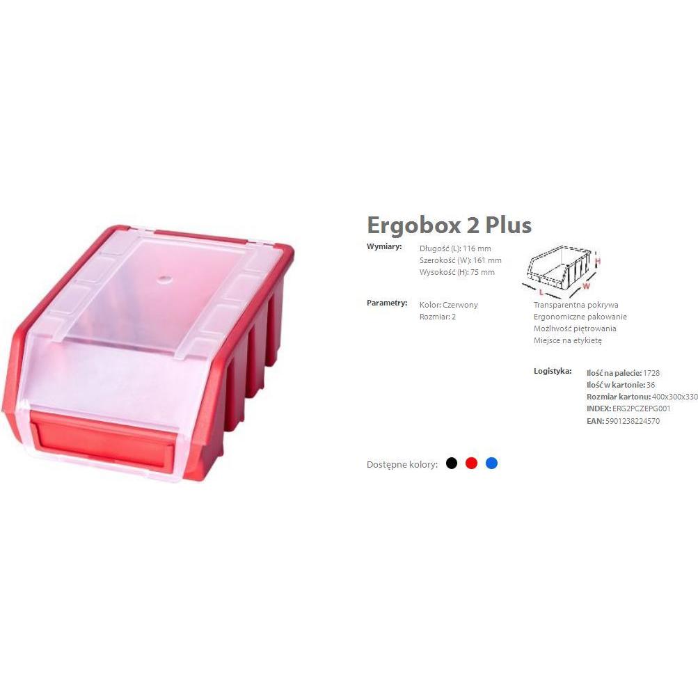 Patrol ERGOBOX PLUS 2 CZERWONY, 118 x 161 x 75mm, Katzenklo
