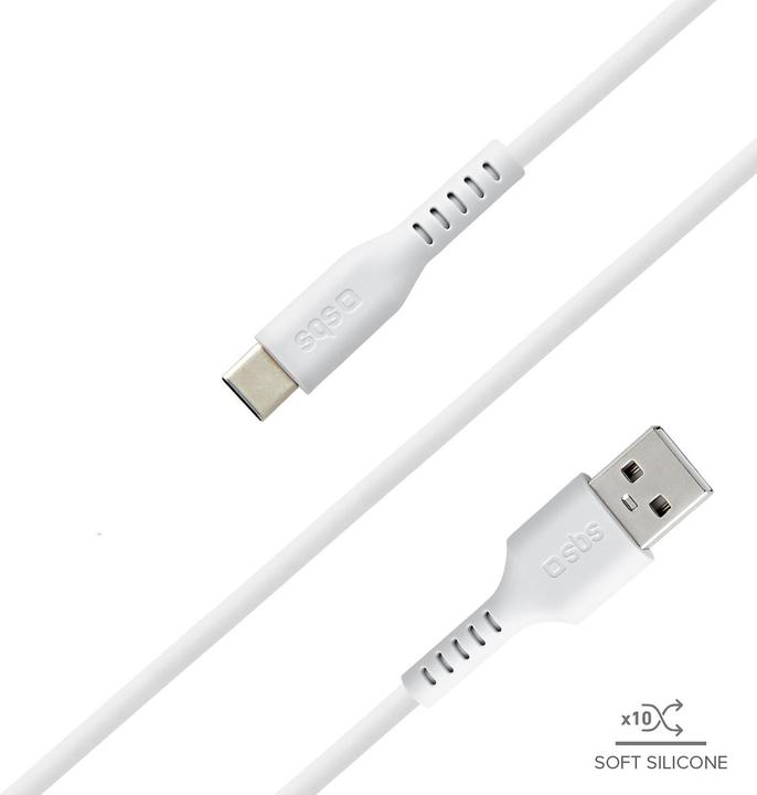 Image du produit SBS TECABLEMICROC15W Câble USB 1,5 m USB 2.0 USB A USB C blanc (1.50 m, USB 2.0)